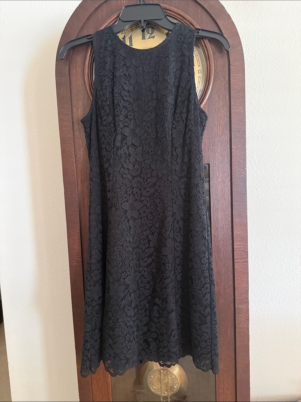 Anne Taylor - Black Lace Sleeveless A-Line Dress - Size 2P